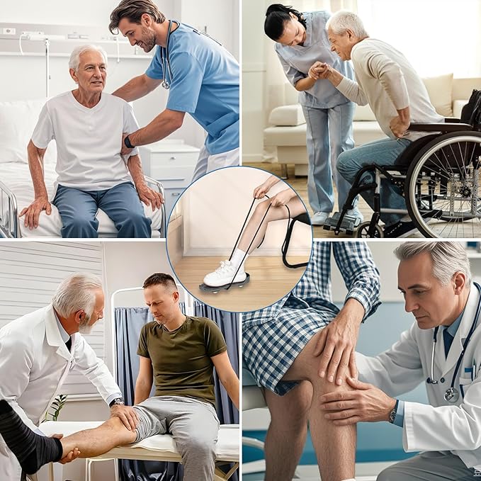 Knee Glider for Replacement, Leg Exerciser and Rehabilitation Device for Hip Replacement, ACL or PCL Surgery - Increase Range of Motion