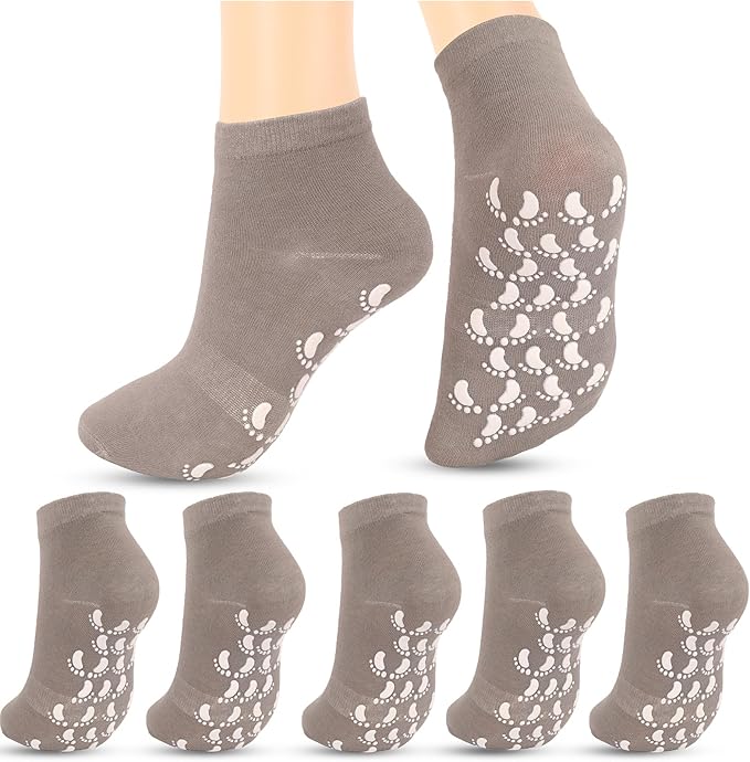 brookhaus Women Low Cut No Show Running Socks 6 Pairs - Cushioned Arch Support, Moisture Wicking Athletic Ankle Socks