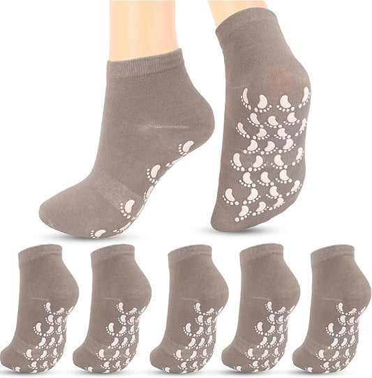brookhaus Women Low Cut No Show Running Socks 6 Pairs - Cushioned Arch Support, Moisture Wicking Athletic Ankle Socks