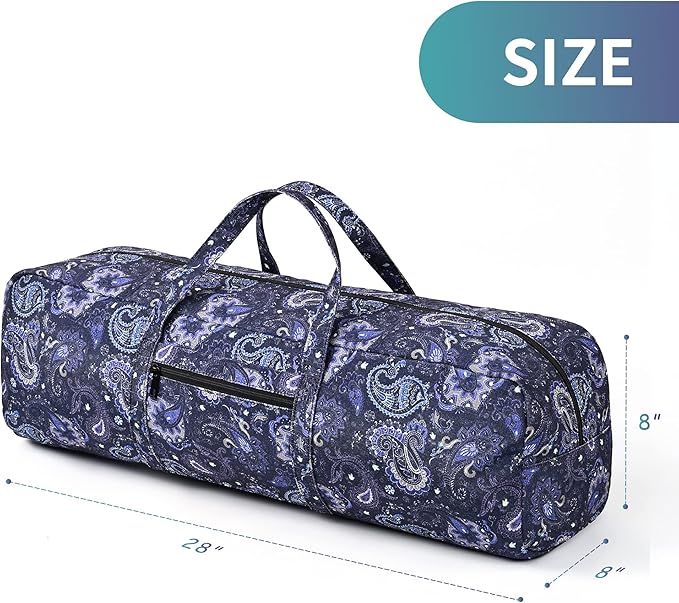 Boulder Bee | Yoga Mat Bag | Large Yoga Mat Carrier with Wet Pocket | Yoga Gifts | Gym Tote Bag for Women