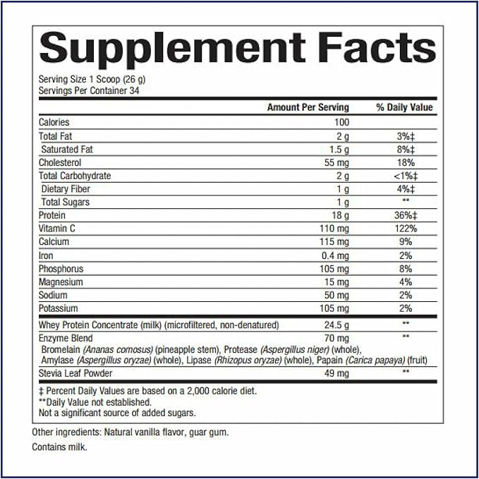 Natural Factors Whey Factors, French Vanilla, 2-Pound (Pack of 6)