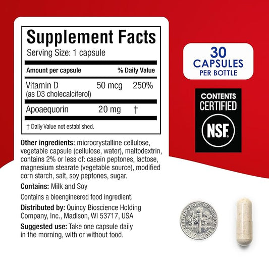 Prevagen Extra Strength - 60 Capsules (2 Month Supply) | Formulated for Your Brain | 20mg of Apoaequorin Plus Vitamin D3