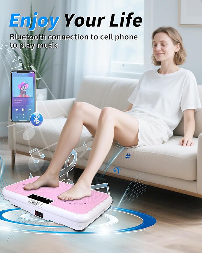 Shake Plate Vibration Exercise Machine for Lymphatic Drainage Massager & Weight Loss, 400 lbs Capacity Whole Body Vibrating Plate Workout for Women and Men