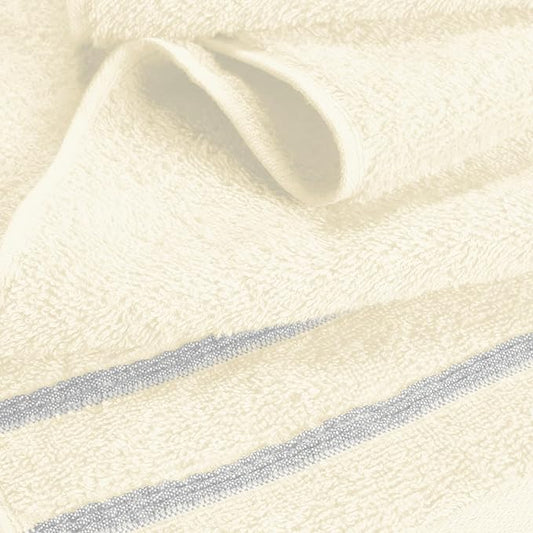 MyOwn Ultra Soft 4 Pack Oversized Bath Towel Set 27x54 inches, 100% Cotton Bath Towels, Highly Absorbant Compact Quickdry & Lightweight Towel, Ideal for Gym Travel Camp Pool - Ivory