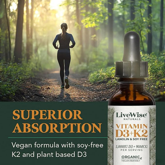 Vitamin D3+K2 Vegan Friendly 5,000 IU