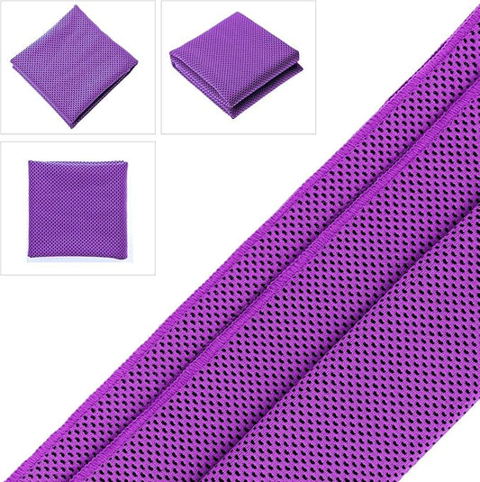 Biange Cooling Towels (40"x 12", Pack of 60) for Neck and Face, Cold Towel for Hot Weather, Sports, Workout, Fitness, Gym, Yoga, Golf, Pilates, Travel, Camping & More