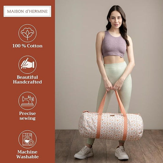 Maison d' Hermine Yoga Mat bag, Cylindrical bag for Woman&Men, yoga mat Bag &Adjustable shoulder straps Yoga Mat Carrier Bag with Drawstring Water Bottle Pocket and zipper pocket