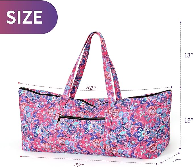 Boulder Bee | Yoga Mat Bag | Large Yoga Mat Carrier with Wet Pocket | Yoga Gifts | Gym Tote Bag for Women