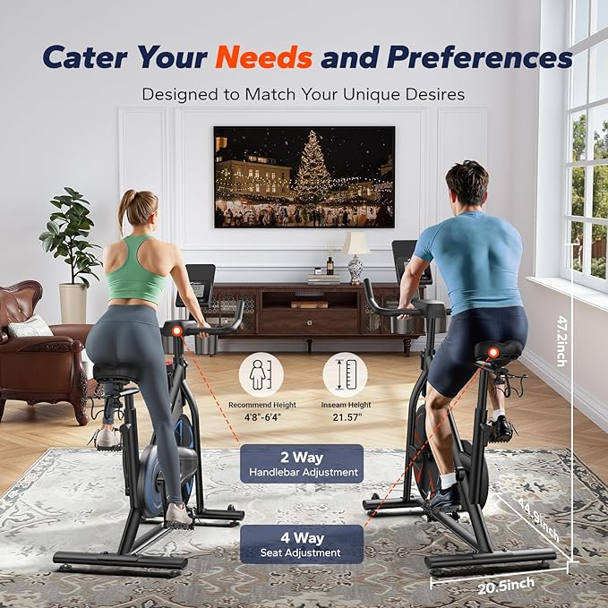 MERACH Indoor Cycling Bike, Exercise Bike for Home with Magnetic, Bluetooth Stationary Bike with APP Data Tracking, and Tablet Holder