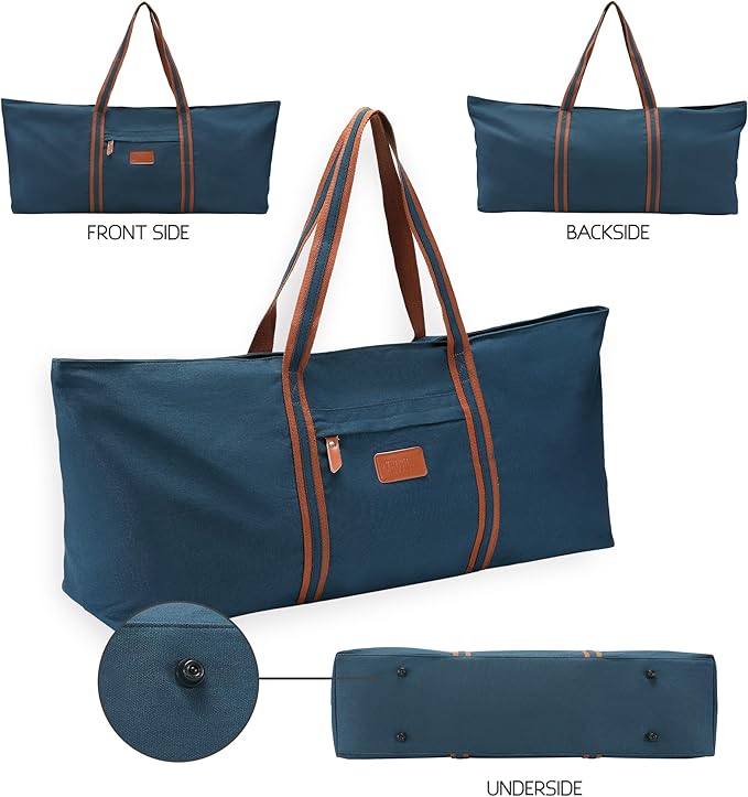 with Multi-Functional Storage Pockets Full-Zip Extra Large Yoga Mat Tote Bag Sports Gym Pilates Bag