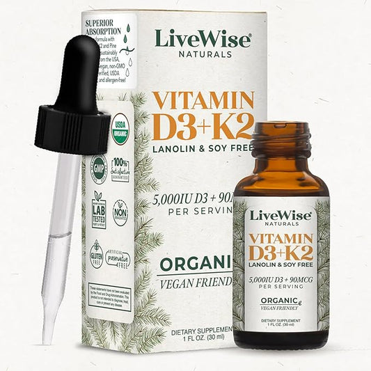 Vitamin D3+K2 Vegan Friendly 5,000 IU