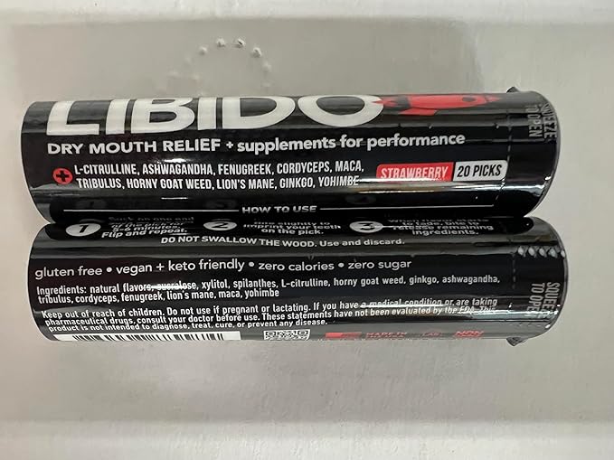 Xero Picks Wellness - Infused Flavored Toothpicks for Long Lasting Fresh Breath & Dry Mouth Prevention (Men Strawberry, 3 Pack)