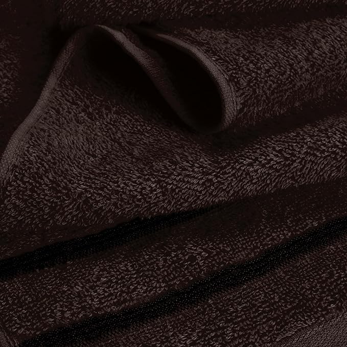 MyOwn Cotton 2 Pack Oversized Bath Sheet 35 x 70, Large Bath Sheet, Ultra Absorbent, Compact, Eco-Friendly and 100% Recyclable, Quick Drying and Lightweight Towel - Chocolate Brown