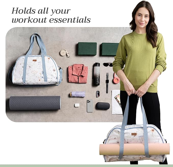 Maison d' Hermine Yoga Mat bag, Cylindrical bag for Woman&Men, yoga mat Bag &Adjustable shoulder straps Yoga Mat Carrier Bag with Drawstring Water Bottle Pocket and zipper pocket
