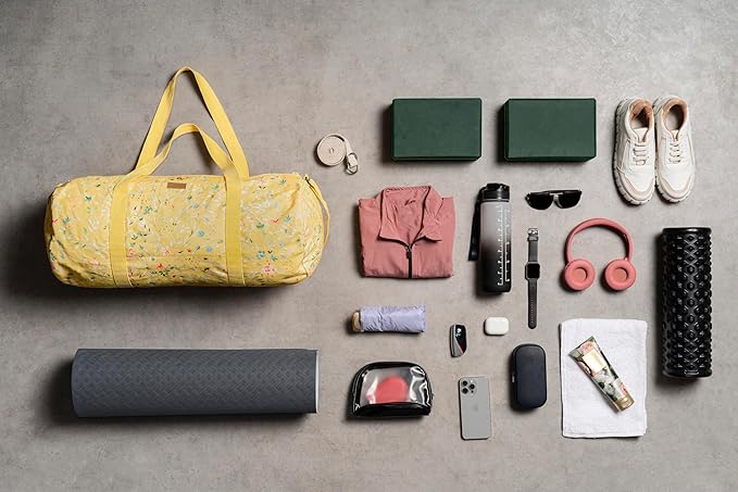 Maison d' Hermine Yoga Mat bag, Cylindrical bag for Woman&Men, yoga mat Bag &Adjustable shoulder straps Yoga Mat Carrier Bag with Drawstring Water Bottle Pocket and zipper pocket