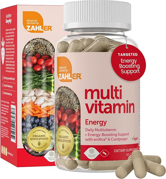 Zahler - Daily Multivitamin for Women & Men with Energy Vitamins, Minerals & Iron (60 Count) Kosher Men & Womens Multivitamins for Healthy Energy - Multi Vitamins for Adults - Made in USA Supplements