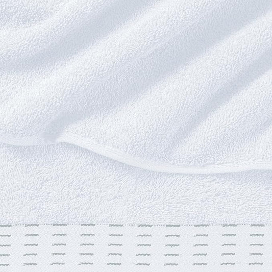 Ultra Soft 6 Pack Cotton Towel Set, Contains 2 Bath Towels 28x55 inch, 2 Hand Towels 16x24 inch & 2 Wash Coths 12x12 inch, Ideal Everyday use, Compact & Lightweight - White