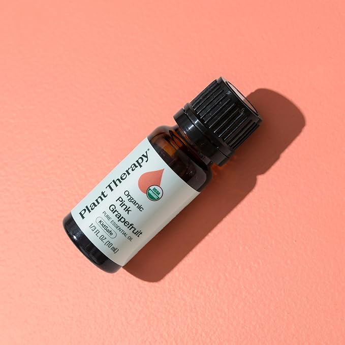 Plant Therapy Organic Pink Grapefruit Essential Oil 10 mL (1/3 oz) 100% Pure, Undiluted, Therapeutic Grade