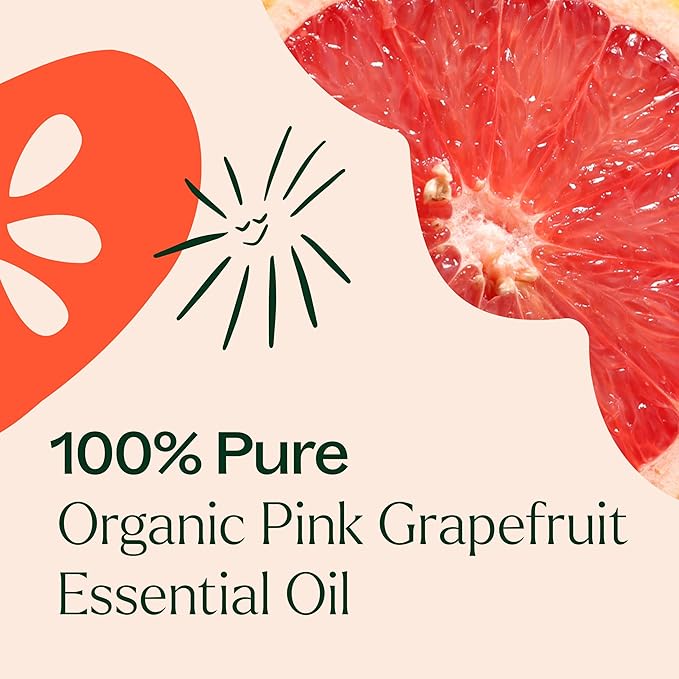 Plant Therapy Organic Pink Grapefruit Essential Oil 30 mL (1 oz) 100% Pure, Undiluted, Therapeutic Grade