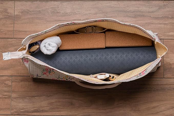 Maison d' Hermine Yoga Mat bag, Cylindrical bag for Woman&Men, yoga mat Bag &Adjustable shoulder straps Yoga Mat Carrier Bag with Drawstring Water Bottle Pocket and zipper pocket