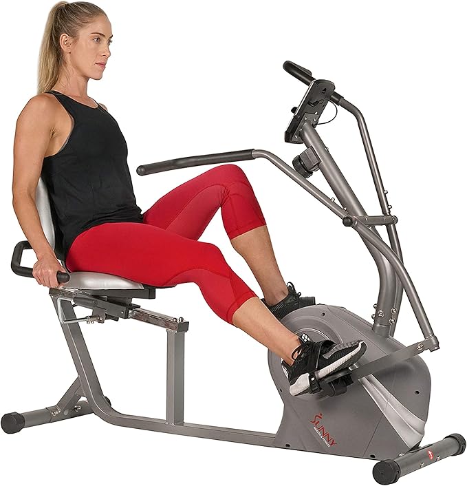 Sunny Health & Fitness Smart Elliptical Full-Body Cross Training Machine w/Extended Stride, Cardio Exercise Trainer for Home, Free SunnyFit App Bluetooth Connection, Optional 12" or 16" Stride Length