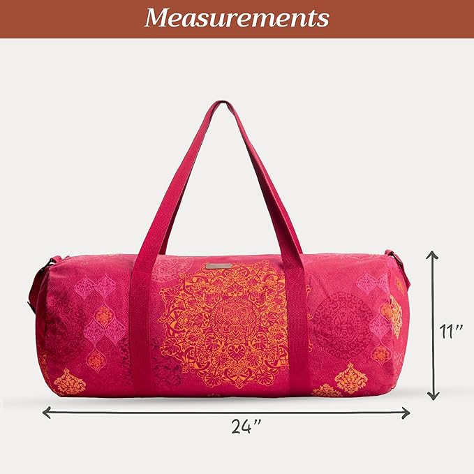 Maison d' Hermine Yoga Mat bag, Cylindrical bag for Woman&Men, yoga mat Bag &Adjustable shoulder straps Yoga Mat Carrier Bag with Drawstring Water Bottle Pocket and zipper pocket