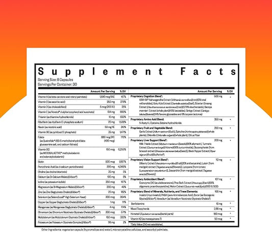 Seeking Health Optimal Multivitamin Plus, Active B Vitamins and L-5-MTHF, Riboflavin, B6, Bioavailable Folate and B12, CoQ10, Methylation Support, Vegetarian (240 Capsules)