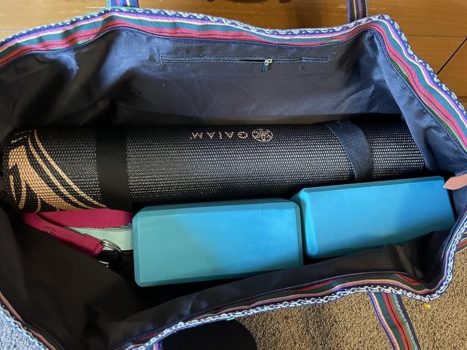 Large Yoga Mat Bag for Women Men, Travel Gym Bag for Pilates Office Beach Workout, Yoga Mat Tote Carrier with Mat Strap for 1/4" 1/2" Thick Exercise Yoga Mat
