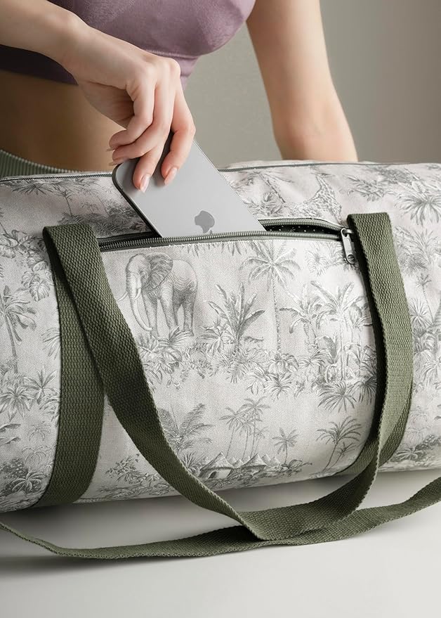 Maison d' Hermine Yoga Mat bag, Cylindrical bag for Woman&Men, yoga mat Bag &Adjustable shoulder straps Yoga Mat Carrier Bag with Drawstring Water Bottle Pocket and zipper pocket