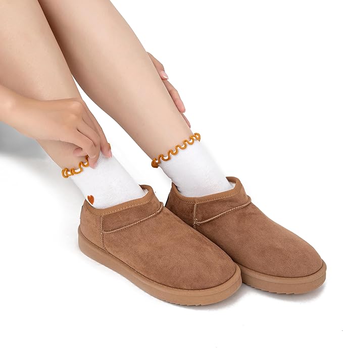 3/6 Pairs Cute Pilates Socks with Grips,Yoga Socks Barre Sock Non Slip Embroidery for Barre Ballet Workout