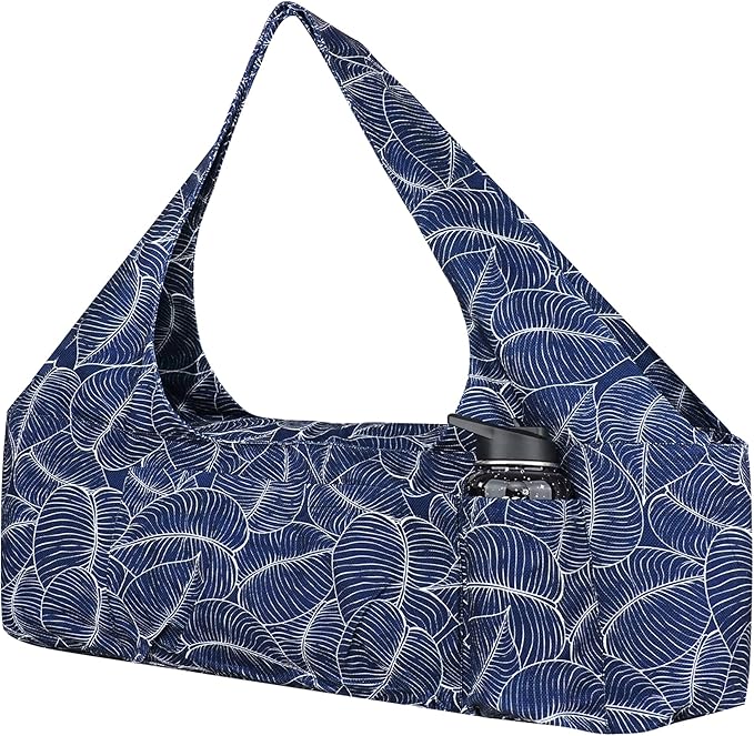 Large Yoga Mat Bag Yoga Bags and Carriers Fits All You Stuff Yoga Tote Bag with Yoga Mat Strap, Elastic Pockets and Zipper Pockets