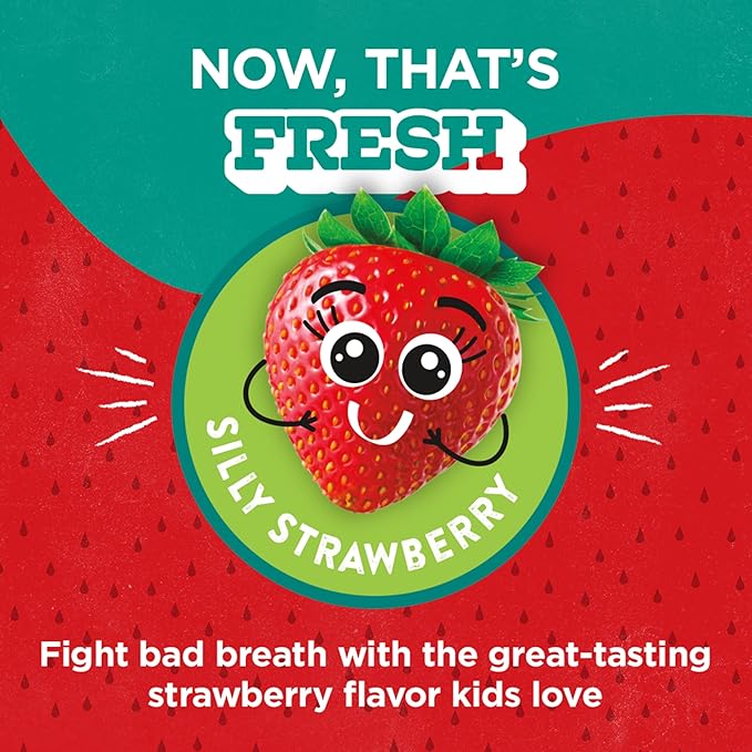 Tom's of Maine Children's Anticavity Fluoride Rinse Mouthwash, Silly Strawberry, 16 Fl Oz (Pack of 6) (Packaging May Vary)