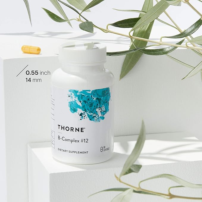 THORNE - B-Complex #12 - Vitamin B Complex with Active B12 and Folate - 60 Capsules