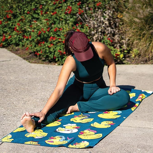 Sprints Athletic Running Towel, Full-Sized, Car Seat Cover - Performance Microfiber (Get Ducked)