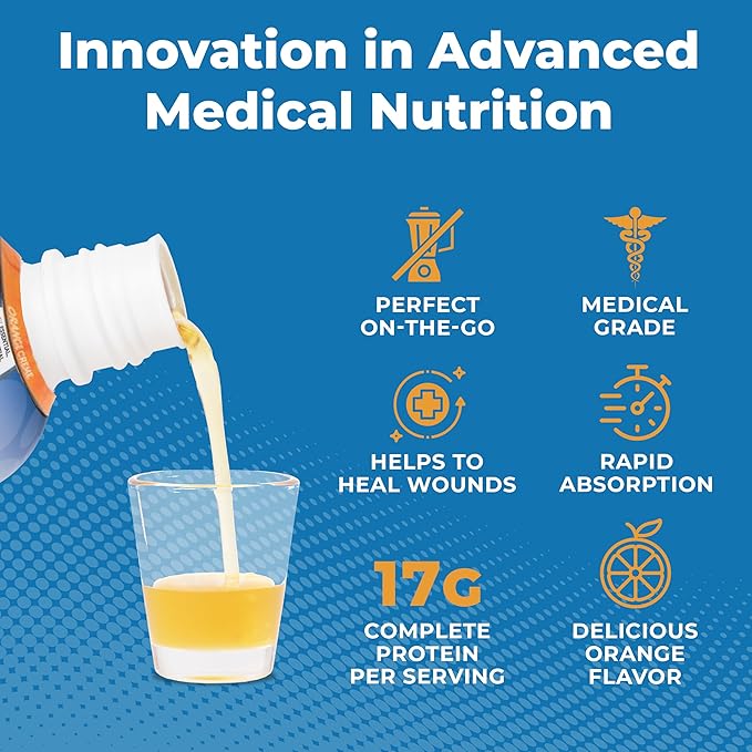 ProT Gold Liquid Collagen Protein Shot, 17g Clear Protein Nano-Hydrolyzed Grass Fed Collagen, 2g Arginine for Wound Support, Gluten Free, Sugar Free, 0g Carbs, Non GMO, Orange Creme, 30 fl oz Bottle