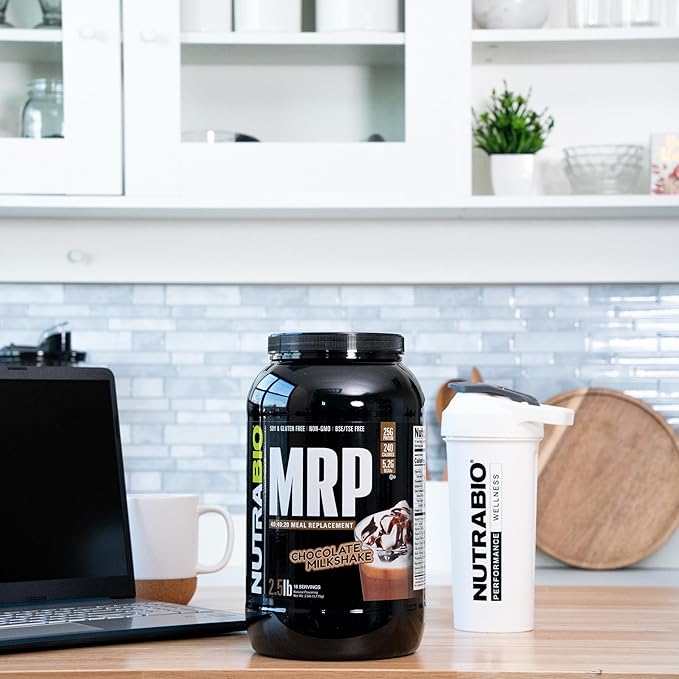 NutraBio MRP – Complete Meal Replacement Protein Powder, 2.5lbs - Chocolate