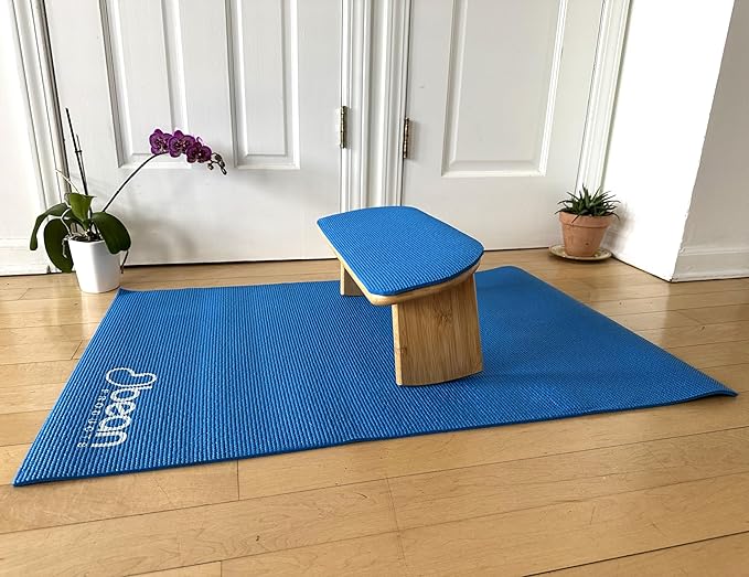 Bean Products Bamboo Foldable Meditation Bench – Supportive and Portable Kneeling Stool Chair with Meditation kit – Ergonomic Design for Seiza, Meditation, Prayer and Travel – Made in USA