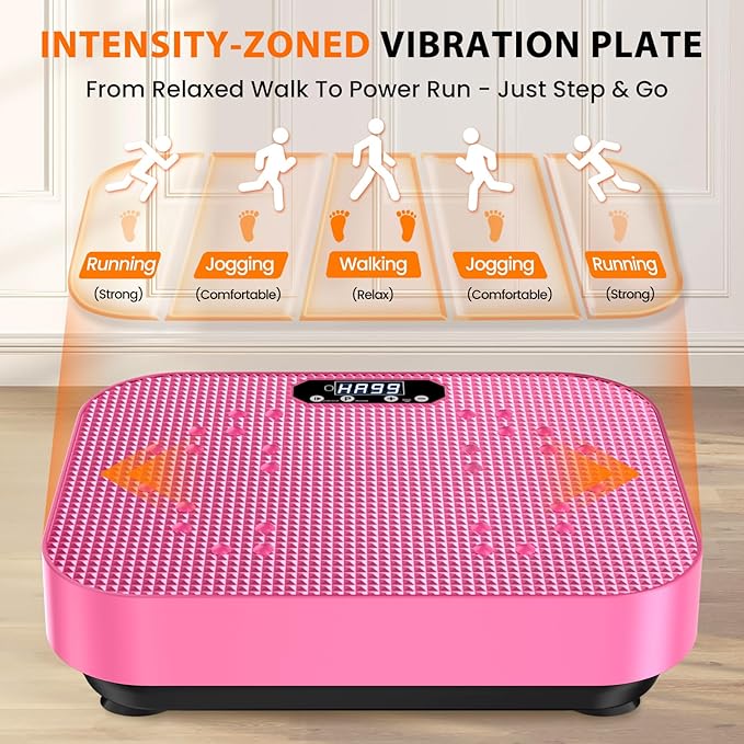 Vibration Plate Exercise Machine, 2025 Upgraded Fitness Vibrating Lymphatic Drainage Full Body Workout Shaker for Weight Loss, Featuring a 330 Lbs Capacity Vibrate Fitness Platform with 8 Modes