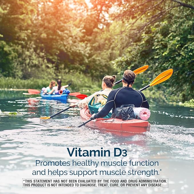 Nature's Wonder Vitamin D3 5000iu (125mcg) High Potency, Dietary Supplement to Support Bone Health and Immune System, Gluten Free, 360 Softgels, 1 Year Supply