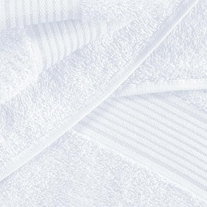 Belizzi Home Cotton 2 Pack Oversized Bath Sheet 35x70, Large Bath Sheet, Ultra Soft, Absorbent, Compact, Eco-Friendly, Recyclable, Quick Drying and Lightweight Towel - White