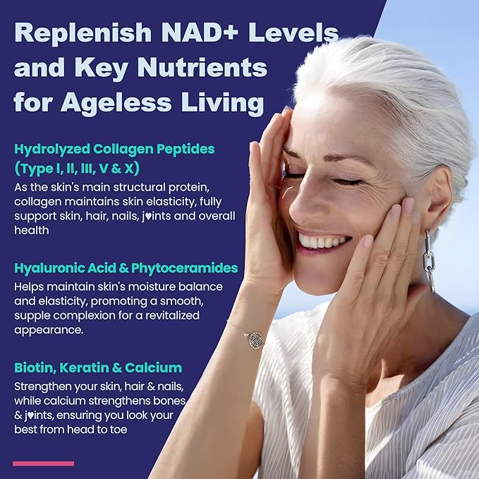 Nicotinamide 500mg Gummies, Niacinamide Supplement with Collagen Peptides, (Flush Free Niacin) Vitamin B3 Niacinamide for Anti-Aging, NAD+ Levels, Longevity, Focus & Brain, Sugar Free, 60Cts
