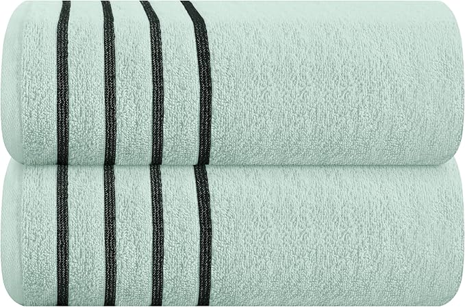 MyOwn Cotton 2 Pack Oversized Bath Sheet 35 x 70, Large Bath Sheet, Ultra Absorbent, Compact, Eco-Friendly and 100% Recyclable, Quick Drying and Lightweight Towel - Sea Green