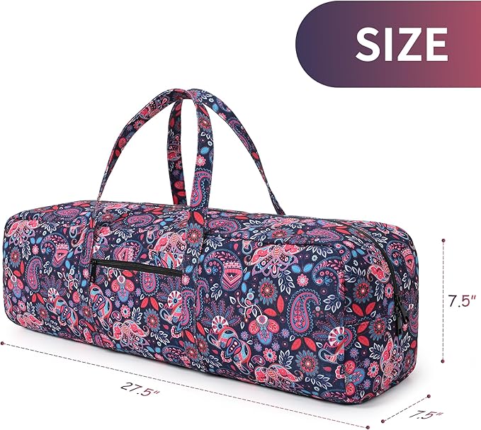 Boulder Bee | Yoga Mat Bag | Large Yoga Mat Carrier with Wet Pocket | Yoga Gifts | Gym Tote Bag for Women