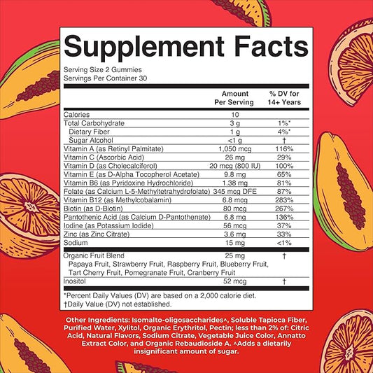 MaryRuth Organics Men's Multivitamin Gummies | Vegan Vitamins for Immune Support | Non-GMO & Gluten Free | 0g Sugar Per Serving | 60 Count