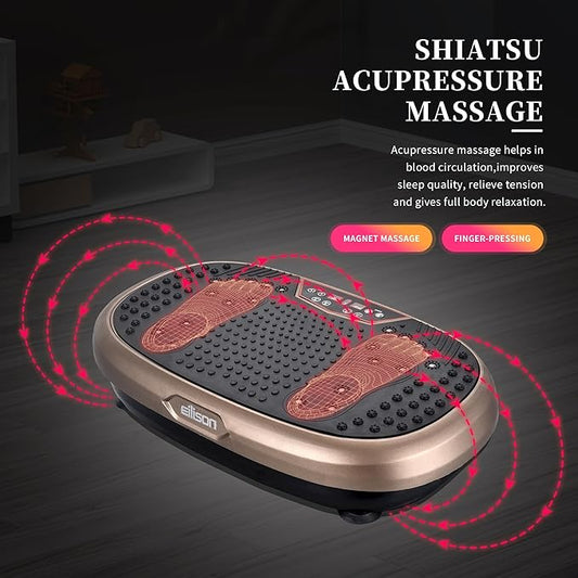 EILISON FitMaxx 3D XL Vibration Plate Exercise Machine - Whole Body Workout Vibration Platform w/Loop Bands - Lymphatic Drainage Machine for Weight Loss, Shaping, Wellness, Recovery