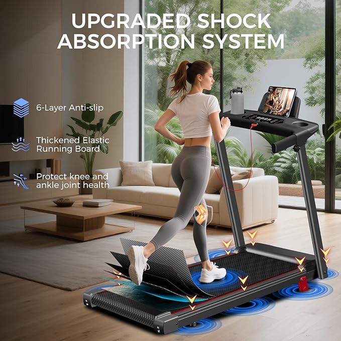 Treadmill with Incline 3-in-1 Portable Treadmills for Home Small, Incline Walking Pad Treadmill with Handle Bar, Walking Pad Foldable with 3.0HP Quiet Brushless, LED Dispay, 300LBS Capacity