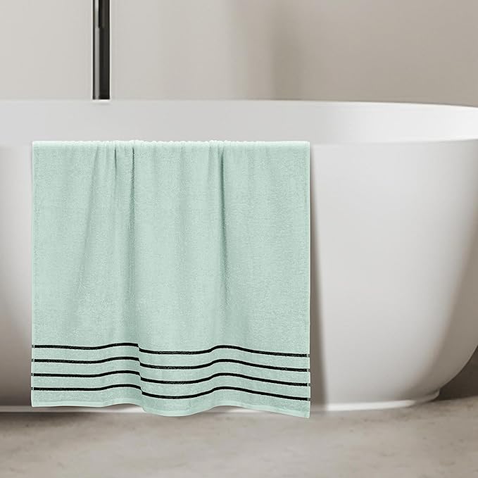 MyOwn Cotton 2 Pack Oversized Bath Sheet 35 x 70, Large Bath Sheet, Ultra Absorbent, Compact, Eco-Friendly and 100% Recyclable, Quick Drying and Lightweight Towel - Sea Green