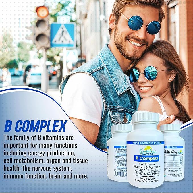B Complex, 90 Capsules, Supports Energy, Metabolism, Brain, Immune & Nervous System Health, Non-GMO, No Soy, Gluten, Dairy
