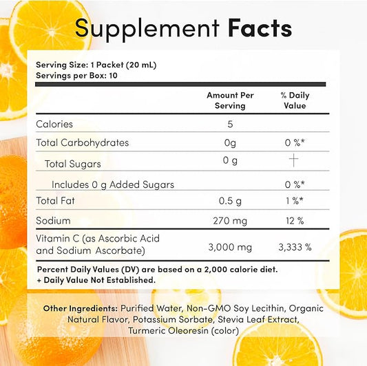 Aurora Nutrascience Mega-Liposomal Vitamin C & Glutathione Bundle - Supplement for Immune Support & Antioxidant Gut Health Support - 10 Single Serve Packets in Each Box