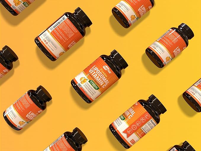 NutriFlair Liposomal Vitamin C 1700mg, 180 Capsules - High Absorption, Fat Soluble VIT C, Higher Bioavailability Immune System Support & Collagen Booster, Non-GMO, Vegan Pills